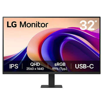 LG UltraFine 32'' QHD IPS Monitor 100Hz with USB-C; 2560x1440 IPS; 3-S