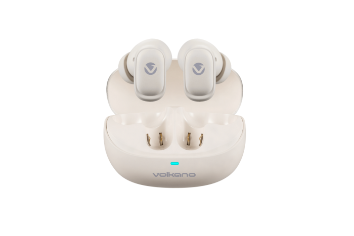 Volkano Sugar-Cube Active Noise-Cancelling True Wireless Earphones - Nude