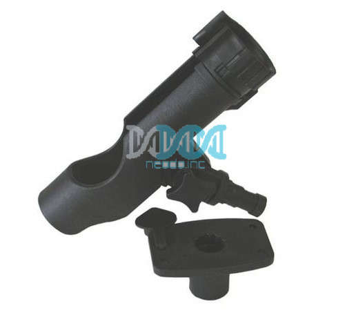 Rod Holder Plastic With Flush Mount Black