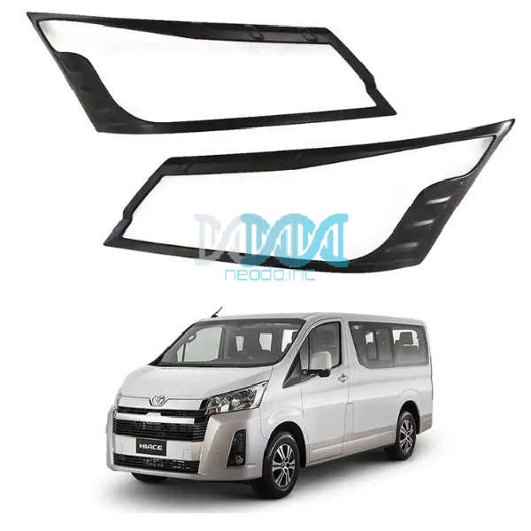 Head Lamp Cover Black Hi-Ace 2019-