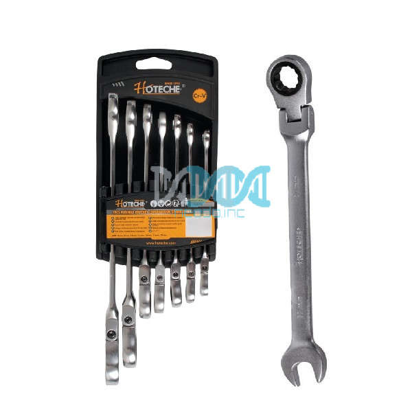 Hoteche Flexible Ratchet Combination Spanner Set -7-Piece