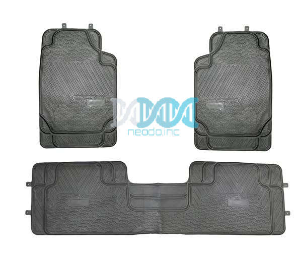 Car Mat Set Black 3 Piece Pvc