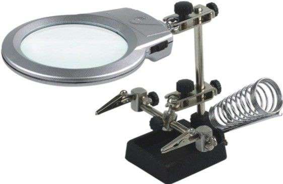 Helping Hand Magnifier LED Light with Soldering Stand