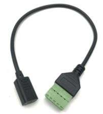 USB Type-C Female to 5-Pin Screw Terminal Adapter Cable - 30 cm, Shielded