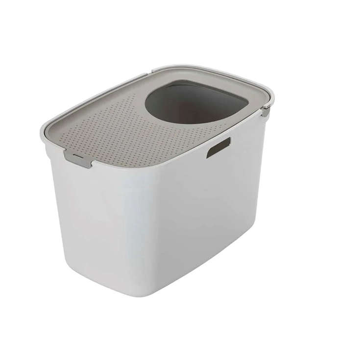 Top Cat Toilet Warm Grey and White