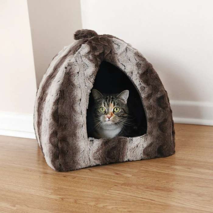 Rosewood Grey Cream Snuggle Plush Pyramid Small