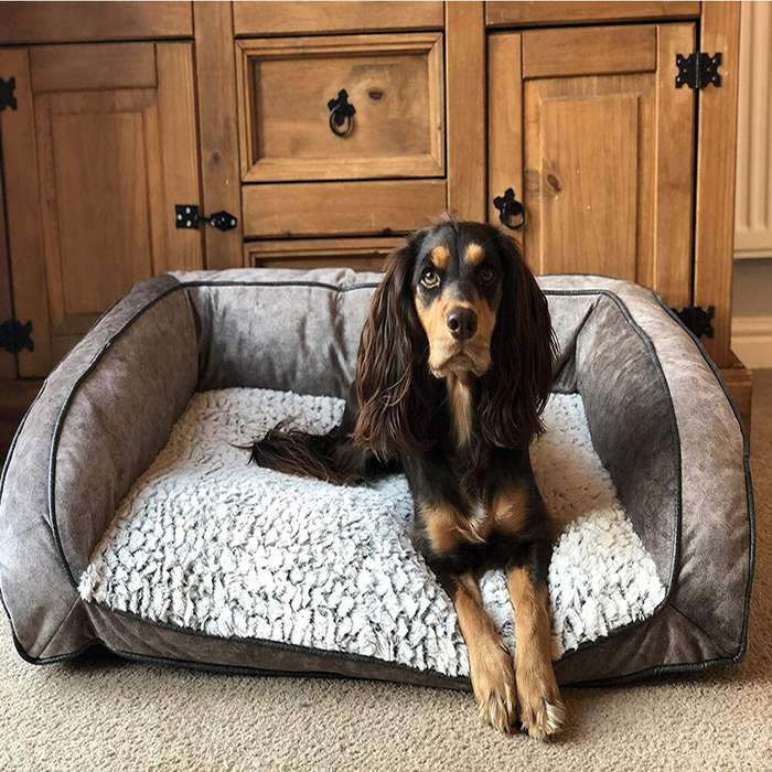Rosewood Medium Luxury Fleece Lined Plush Sofa