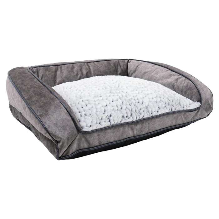 Rosewood Luxury Fleece Lined Plush Dog Bed Sofa