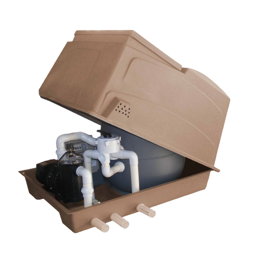 POOL PUMP AND FILTER COMBI BOX 0.60KW/2BAG (WITH ELECTRICAL DB) BROWN