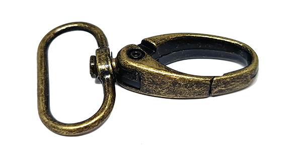 100pcs Lobster / Olive hook for strap (20 to 25mm) - Antique Brass