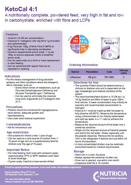 Nutricia Ketocal 4:1 Powder 300g