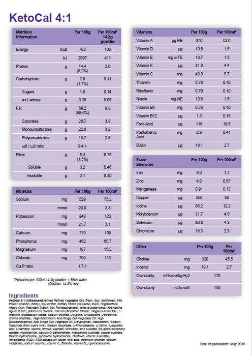 Nutricia Ketocal 4:1 Powder 300g