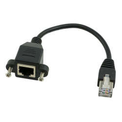 Panel Mount Ethernet - RJ45 Male to RJ45 Female