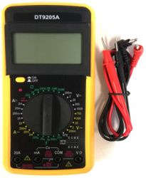 LCD Digital Multimeter AC/DC 750/1000V With Probe - Yellow