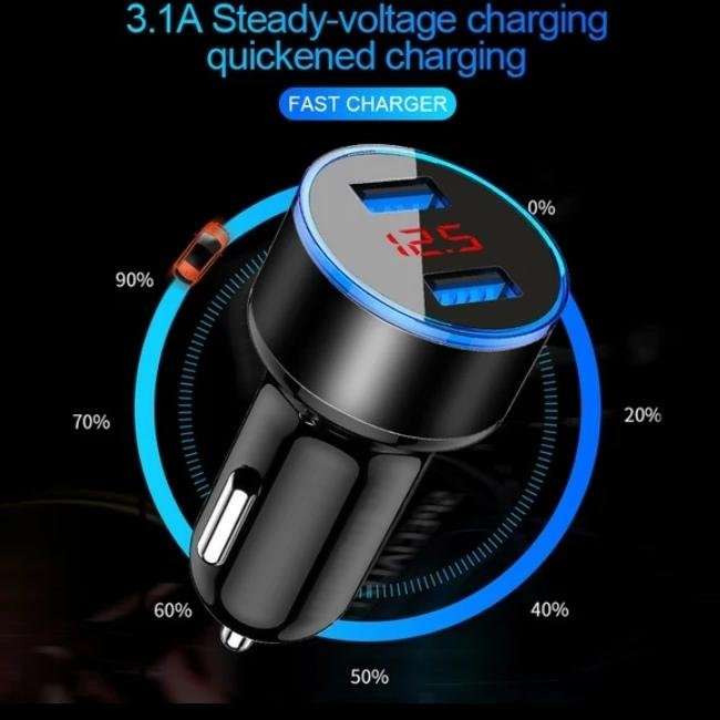 20W USB Dual Car Charger - Treqa CC-321 24V-3.1A