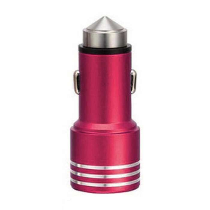 Dual Port Car Charger with Hammer