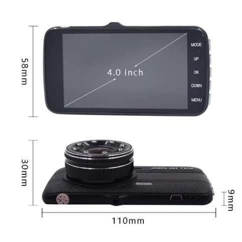 4 Screen Vehicle Dashcam with Reverse Camera