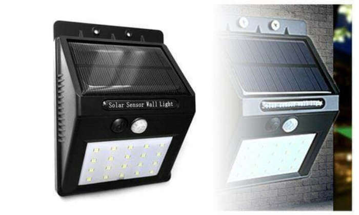 20 LED Solar Powered LED Sensor Wall Lamp