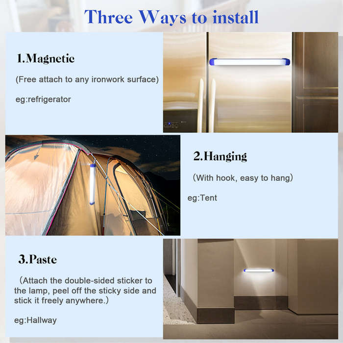 Portable LED Cabinet Light Tube - USB Rechargeable Emergency light strips