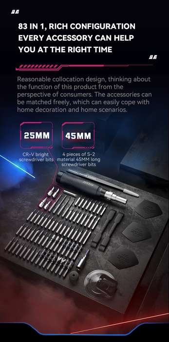 83 In 1 Multifunctional Precision Screwdriver Tool Set JM-8186-B