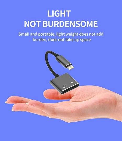 2 in1 Lightning Headphone Audio &amp; Charger Adapter Splitter - AB-S663-i
