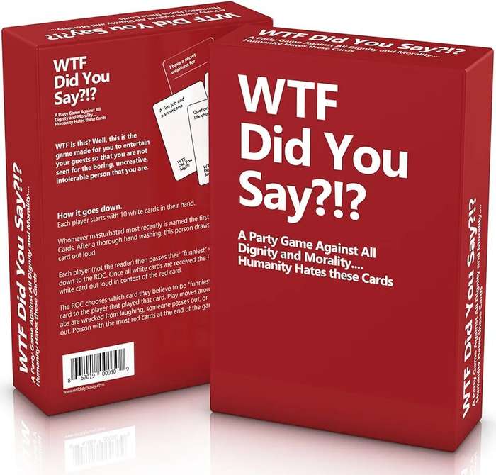 WTF Did You Say A Party Game Against All Dignity and Morality Full Game, XL Set of 594 Cards