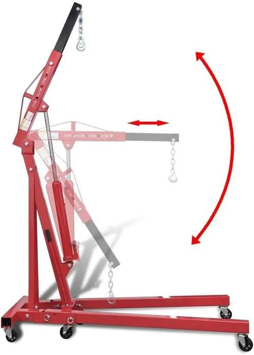 3-Ton Hydraulic Folding Engine Hoist | Heavy-Duty Workshop Crane | 3000 kg Capacity