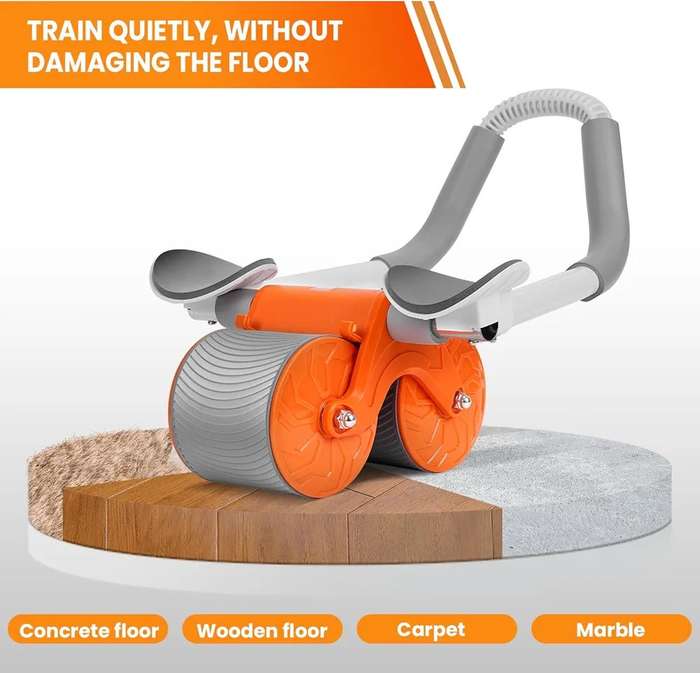 Double Wheel Automatic Abdominal Exercise Wheel - Ab Roller with Elbow Support