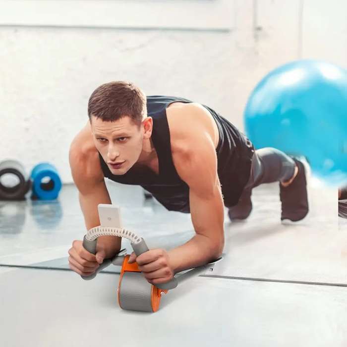 Double Wheel Automatic Abdominal Exercise Wheel - Ab Roller with Elbow Support