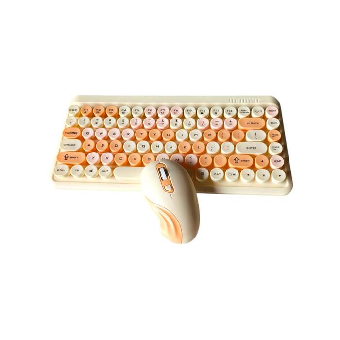 HK-08 Colorful Wireless Keyboard and Mouse Set 2.4GHz Combo