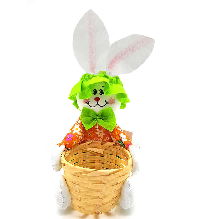 Easter Bunny with Easter Egg Holder Basket
