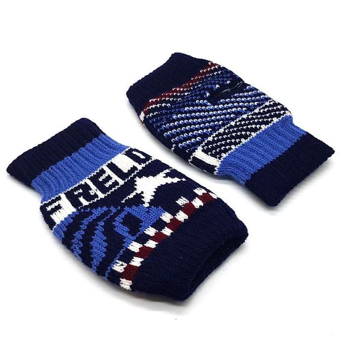 Fingerless Mittens - Warm Winter Fingerless Gloves - Royal