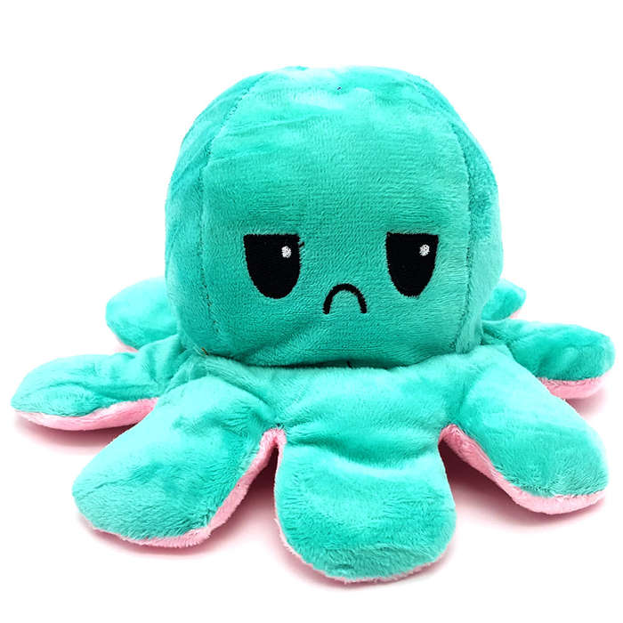 Happy Sad Octopus - Mini Mood Octopus - Reversible - Random Color