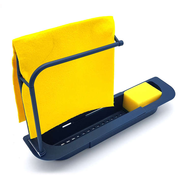 Adjustable Kitchen Sink Shelf with Handy Cloth & Super Scourer