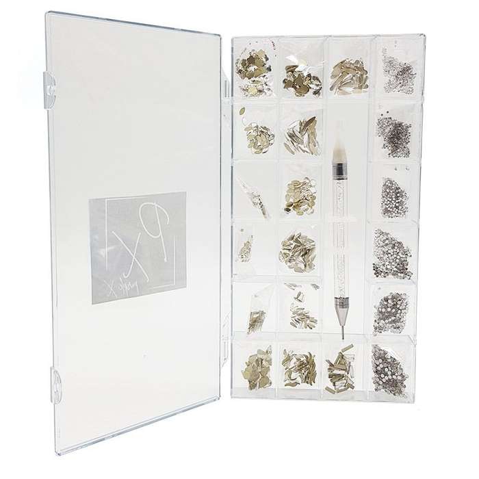 purpleX Crystal Rhinestones Nail Art Gems With Placing Pen Tool