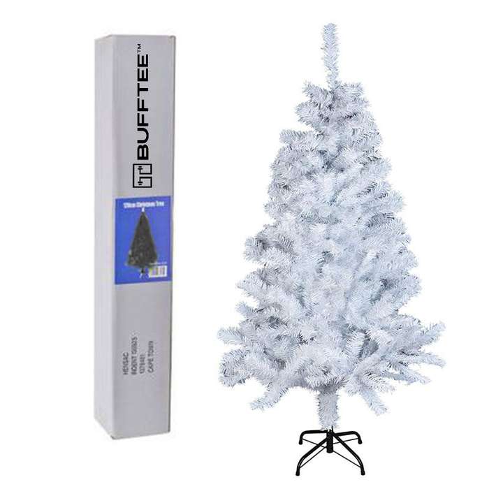 Bufftee Snow White Big Christmas Tree 1.5m - Portable with Metal Stand