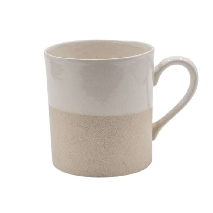 Ceramic mug - white/white with handle