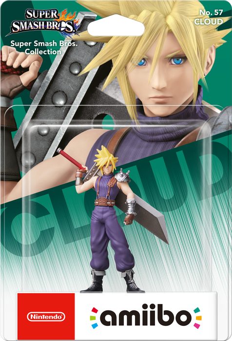 Amiibo Super Smash Bros. No. 57: Cloud (New) - Nintendo 250G