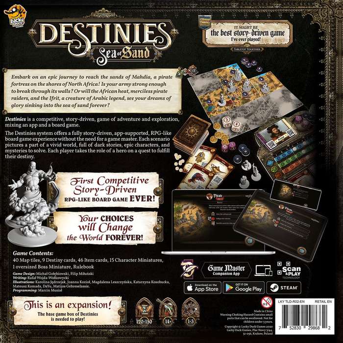 Destinies: Sea of Sand Expansion (New) - Lucky Duck Games 1800G