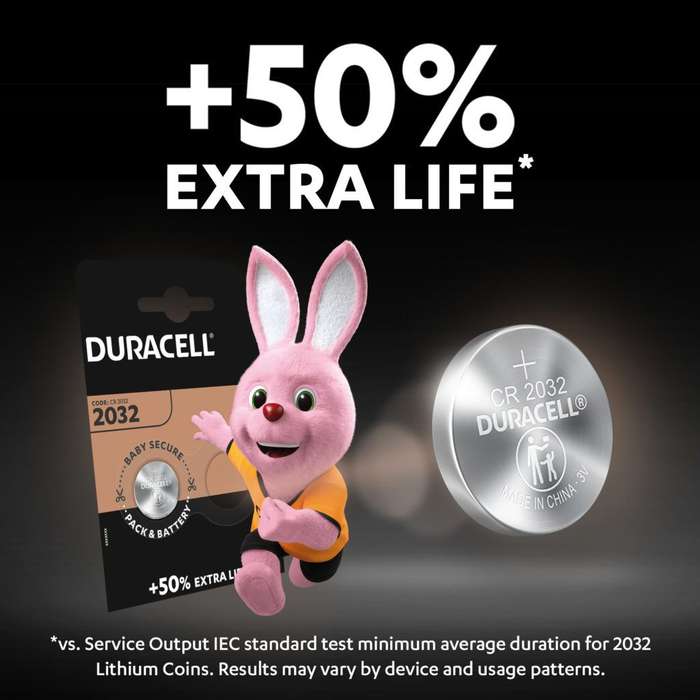 Duracell Lithium Coin Battery 3V - 1 Pack - CR2032 (OEM Packaging)(New) - Duracell 50G