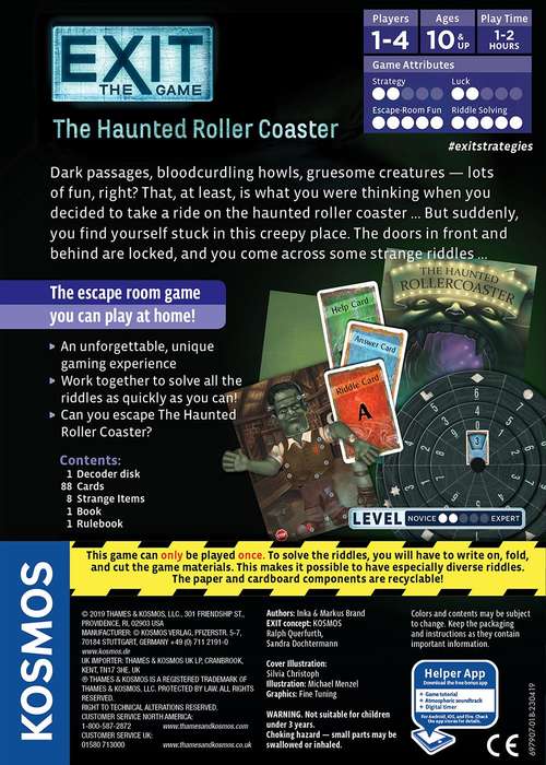 EXIT: The Game - The Haunted Roller Coaster (New) - Kosmos 400G