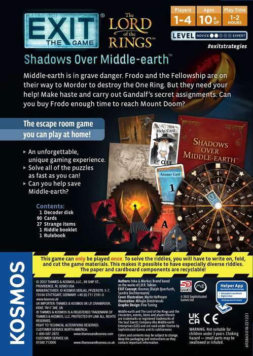 EXIT: The Game - The Lord of the Rings: Shadows Over Middle-Earth (New) - Kosmos 400G