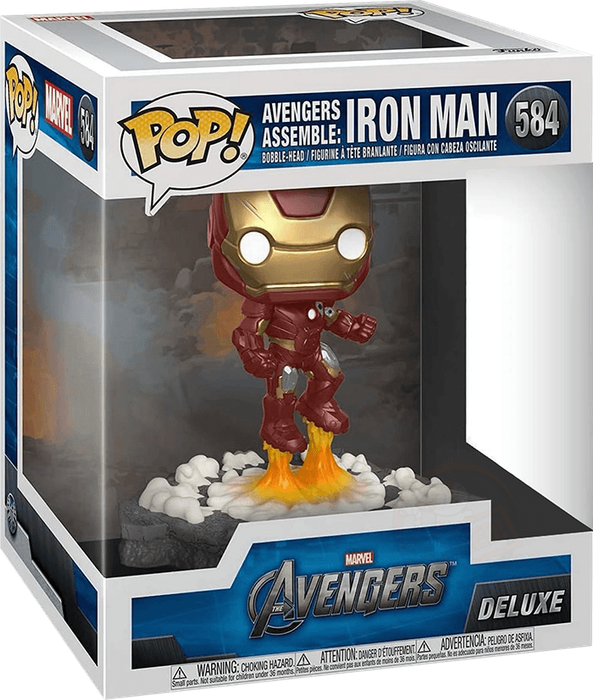 Funko Pop! Deluxe Marvel 584: Avengers Assemble - Iron Man Vinyl Bobble-Head (New) - Funko 1000G