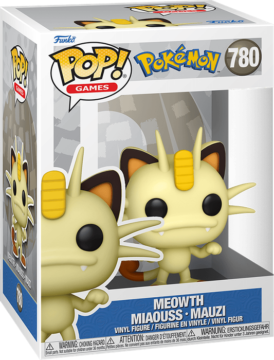 Funko Pop! Games 780: Pokemon - Meowth Vinyl Figure (EMEA)(New) - Funko 440G