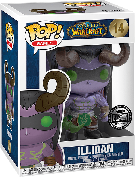 Funko Pop! Games 14: World of Warcraft - Illidan Vinyl Figure (Metallic)(New) - Funko 440G