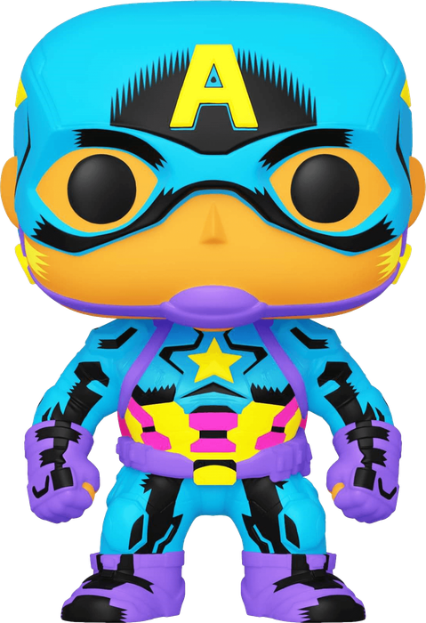 Funko Pop! Marvel 648: Black Light - Captain America Vinyl Bobble-Head (New) - Funko 440G