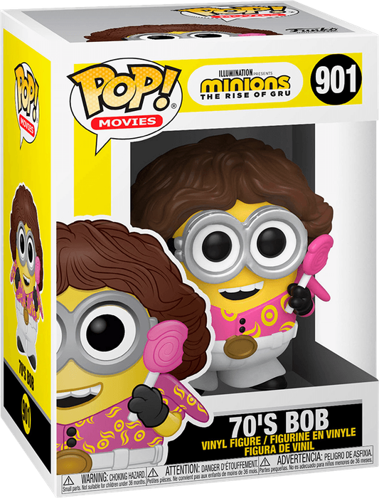 Funko Pop! Movies 901: Minions Rise of Gru - 70's Bob Vinyl Figure (New) - Funko 440G