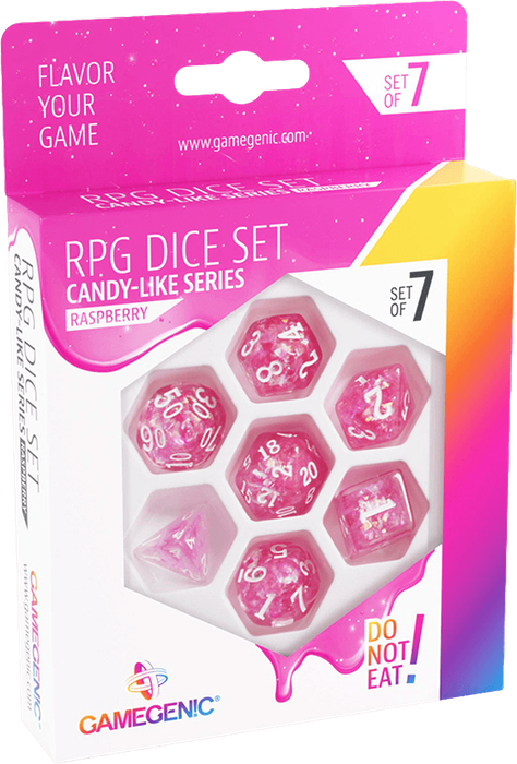 RPG Dice Set - Candy-Like Series - Raspberry (New) - Gamegenic 400G