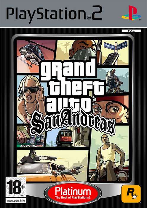 Grand Theft Auto: San Andreas - Platinum (PS2)(Pwned) - Rockstar Games 130G