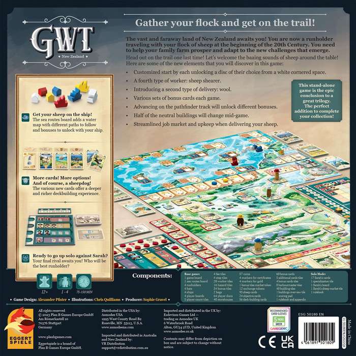 Great Western Trail: New Zealand (New) - Plan B Games 3200G